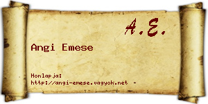 Angi Emese névjegykártya